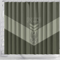 Poland Home Army Shower Curtain Armia Krajowa Military Eagle Chevron Design