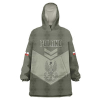 Personalized Poland Home Army Wearable Blanket Hoodie Armia Krajowa Military Eagle Chevron Design
