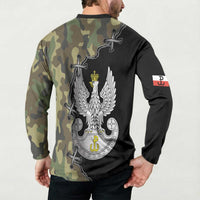 Poland Home Army Button Sweatshirt Armia Krajowa Military Eagle