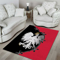 Poland White Eagle Area Rug Polish National Coat of Arms Design