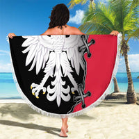 Poland White Eagle Beach Blanket Polish National Coat of Arms Design
