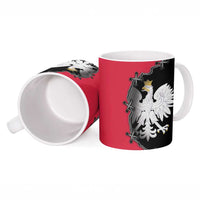 Poland White Eagle Ceramic Mug Polish National Coat of Arms Design