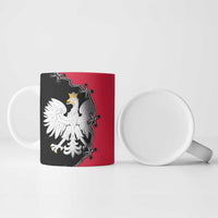 Poland White Eagle Ceramic Mug Polish National Coat of Arms Design