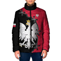 Poland White Eagle Padded Jacket Polish National Coat of Arms Design