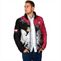 Poland White Eagle Padded Jacket Polish National Coat of Arms Design