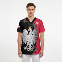 Poland White Eagle Scrub Top Polish National Coat of Arms Design