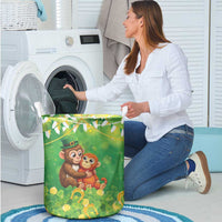 Punch The Monkey St Patrick’s Day Laundry Basket Lucky Baby Monkey