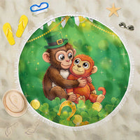 Punch The Monkey St Patrick’s Day Beach Blanket Lucky Baby Monkey