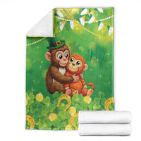 Punch The Monkey St Patrick’s Day Blanket Lucky Baby Monkey