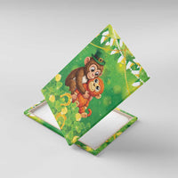 Punch The Monkey St Patrick’s Day Canvas Wall Art Lucky Baby Monkey
