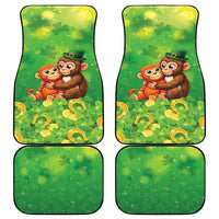 Punch The Monkey St Patrick’s Day Car Mats Lucky Baby Monkey