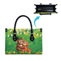 Punch The Monkey St Patrick’s Day Leather Bag Lucky Baby Monkey