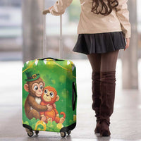 Punch The Monkey St Patrick’s Day Luggage Cover Lucky Baby Monkey
