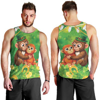 Punch The Monkey St Patrick’s Day Men Tank Top Lucky Baby Monkey