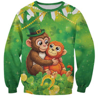 Punch The Monkey St Patrick’s Day Sweatshirt Lucky Baby Monkey