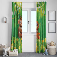 Punch The Monkey St Patrick’s Day Window Curtain Lucky Baby Monkey