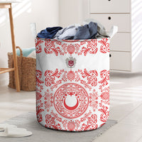 World Football 2026 Turkey Laundry Basket Crescent Stars Ottoman Baroque Red Version