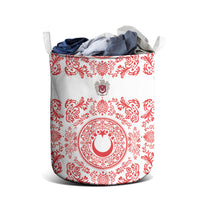 World Football 2026 Turkey Laundry Basket Crescent Stars Ottoman Baroque Red Version