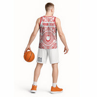 Custom World Football 2026 Turkey Basketball Jersey Crescent Stars Ottoman Baroque Red Version