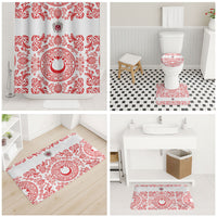 World Football 2026 Turkey Bathroom Set Crescent Stars Ottoman Baroque Red Version