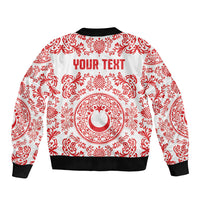Custom World Football 2026 Turkey Bomber Jacket Crescent Stars Ottoman Baroque Red Version