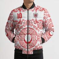 Custom World Football 2026 Turkey Bomber Puffer Jacket Crescent Stars Ottoman Baroque Red Version