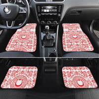 Custom World Football 2026 Turkey Car Mats Crescent Stars Ottoman Baroque Red Version