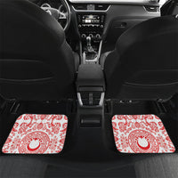 Custom World Football 2026 Turkey Car Mats Crescent Stars Ottoman Baroque Red Version