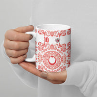 Custom World Football 2026 Turkey Ceramic Mug Crescent Stars Ottoman Baroque Red Version