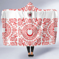 World Football 2026 Turkey Hooded Blanket Crescent Stars Ottoman Baroque Red Version