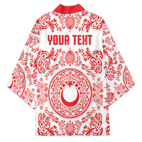 Custom World Football 2026 Turkey Kimono Crescent Stars Ottoman Baroque Red Version