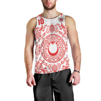 Custom World Football 2026 Turkey Men Tank Top Crescent Stars Ottoman Baroque Red Version