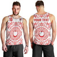 Custom World Football 2026 Turkey Men Tank Top Crescent Stars Ottoman Baroque Red Version