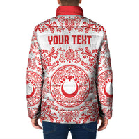 Custom World Football 2026 Turkey Padded Jacket Crescent Stars Ottoman Baroque Red Version