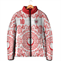 Custom World Football 2026 Turkey Padded Jacket Crescent Stars Ottoman Baroque Red Version