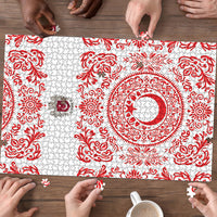World Football 2026 Turkey Puzzle Crescent Stars Ottoman Baroque Red Version