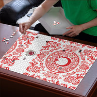 World Football 2026 Turkey Puzzle Crescent Stars Ottoman Baroque Red Version