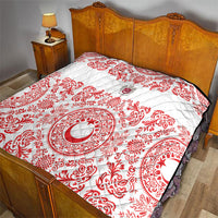 World Football 2026 Turkey Quilt Crescent Stars Ottoman Baroque Red Version