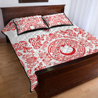 World Football 2026 Turkey Quilt Bed Set Crescent Stars Ottoman Baroque Red Version