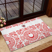 World Football 2026 Turkey Rubber Doormat Crescent Stars Ottoman Baroque Red Version