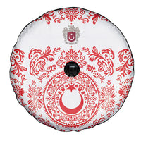 World Football 2026 Turkey Spare Tire Cover Crescent Stars Ottoman Baroque Red Version