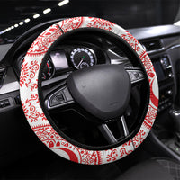 World Football 2026 Turkey Steering Wheel Cover Crescent Stars Ottoman Baroque Red Version