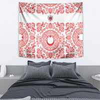 World Football 2026 Turkey Tapestry Crescent Stars Ottoman Baroque Red Version