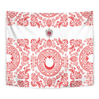 World Football 2026 Turkey Tapestry Crescent Stars Ottoman Baroque Red Version