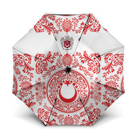 World Football 2026 Turkey Umbrella Crescent Stars Ottoman Baroque Red Version