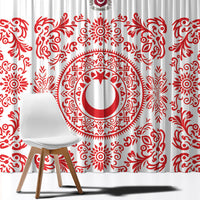 World Football 2026 Turkey Window Curtain Crescent Stars Ottoman Baroque Red Version