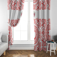 World Football 2026 Turkey Window Curtain Crescent Stars Ottoman Baroque Red Version