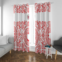 World Football 2026 Turkey Window Curtain Crescent Stars Ottoman Baroque Red Version