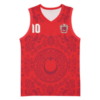 Custom World Football 2026 Turkey Basketball Jersey Crescent Stars Ottoman Baroque Pride