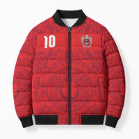 Custom World Football 2026 Turkey Bomber Puffer Jacket Crescent Stars Ottoman Baroque Pride
